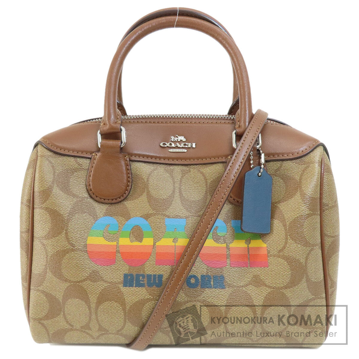 COACH コーチ F73119 シグネチャー 2WAY ハンドバッグ PVC レディース 中古