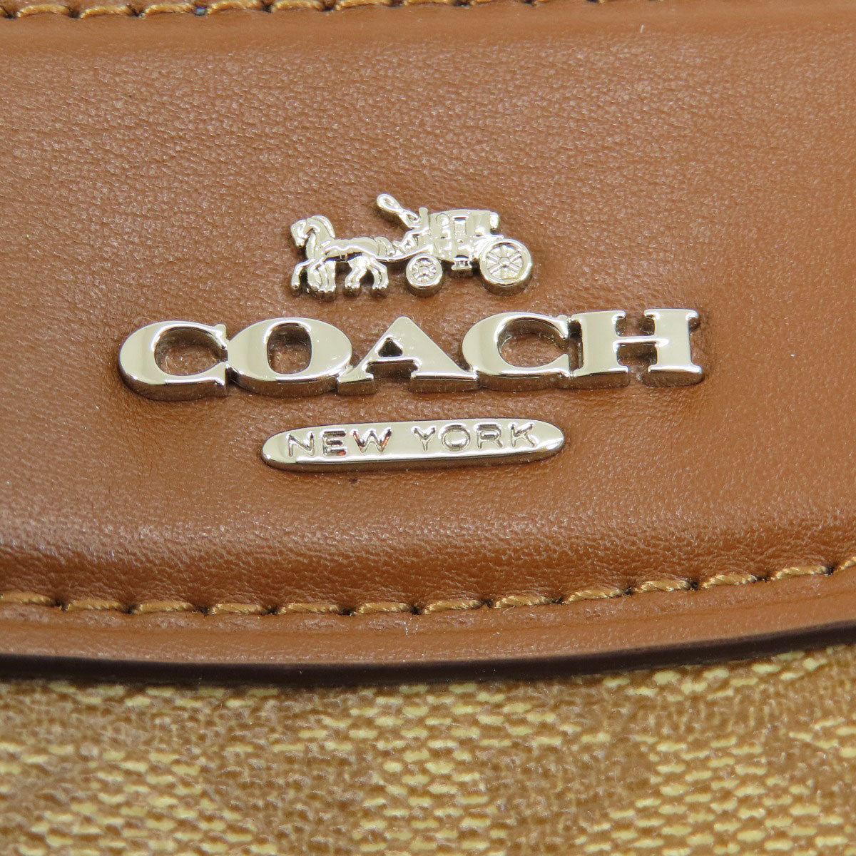 COACH コーチ F73119 シグネチャー 2WAY ハンドバッグ PVC レディース 中古