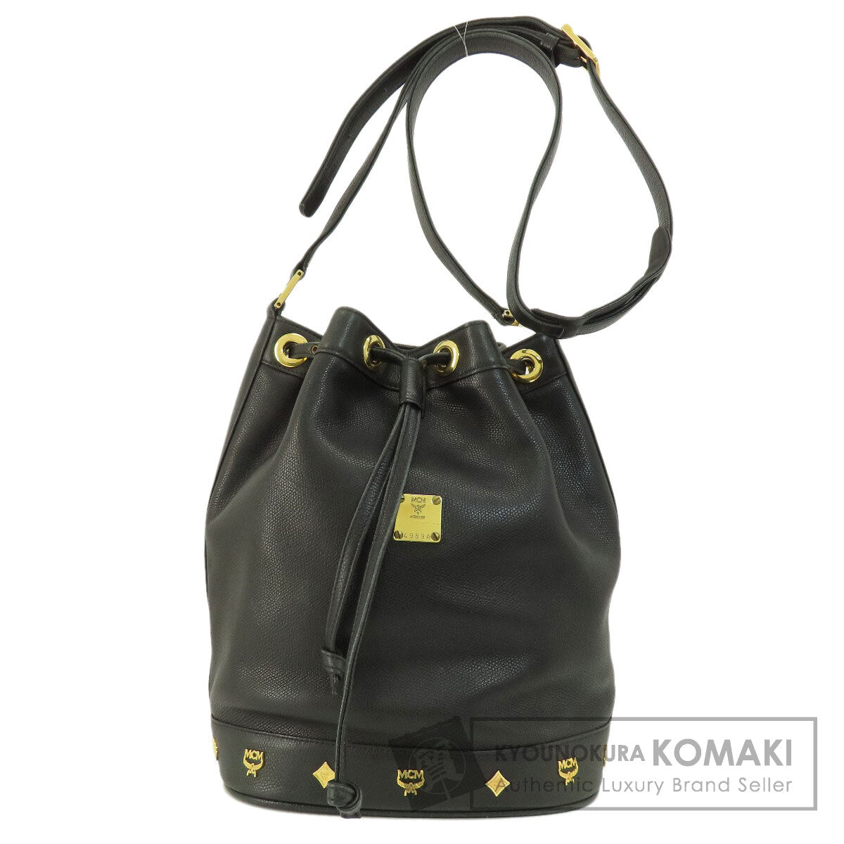 MCM エム・シー・エム ロゴ金具 ショルダーバッグ レザー レディース 中古