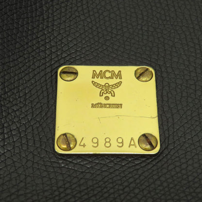 MCM エム・シー・エム ロゴ金具 ショルダーバッグ レザー レディース 中古