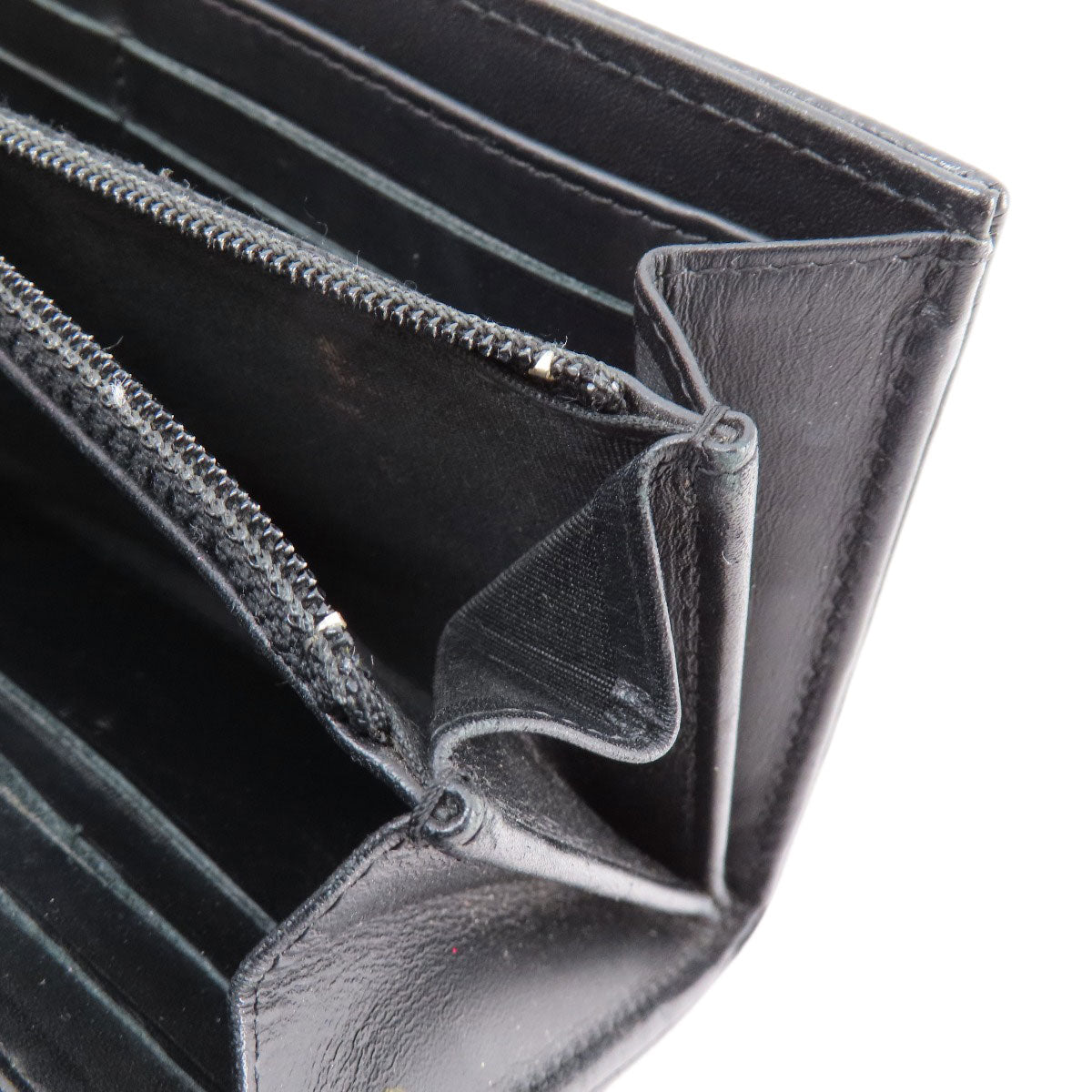 CHANEL シャネル ココマーク シルバー金具 長財布（小銭入れあり） グレインド カーフスキン レディース 中古