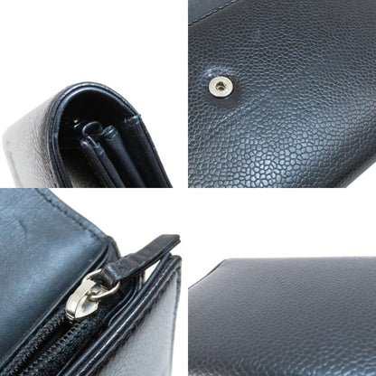 CHANEL シャネル ココマーク シルバー金具 長財布（小銭入れあり） グレインド カーフスキン レディース 中古