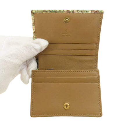 GUCCI グッチ 456126 パイソン ロゴ金具 コンパクトサイフ 二つ折り財布（小銭入れあり） パイソン レディース 中古