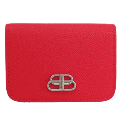 BALENCIAGA バレンシアガ 601387 BBロゴ コンパクトサイフ 二つ折り財布（小銭入れあり） レザー レディース 中古