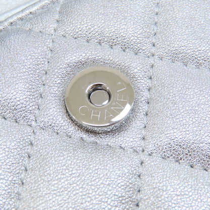 CHANEL シャネル ミニチェーンショルダー スターモチーフ マトラッセ シルバー金具 ショルダーバッグ ラムスキン レディース 中古