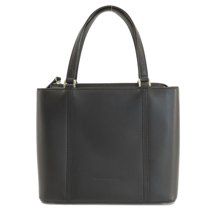 BURBERRY バーバリー ロゴ金具 ハンドバッグ レザー レディース 中古