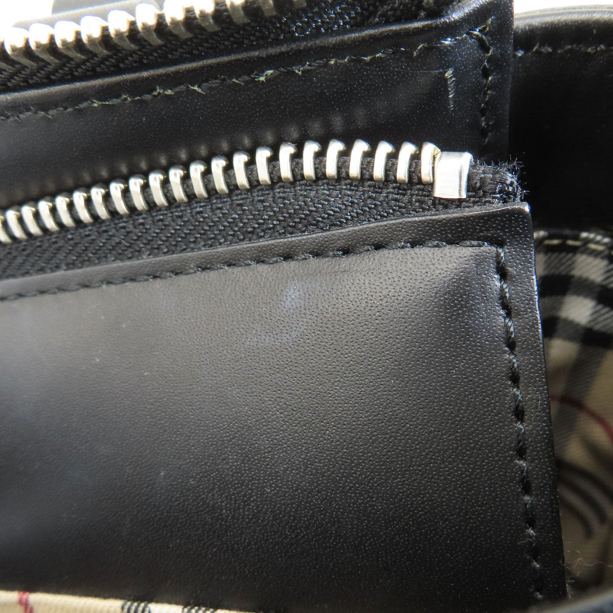 BURBERRY バーバリー ロゴ金具 ハンドバッグ レザー レディース 中古