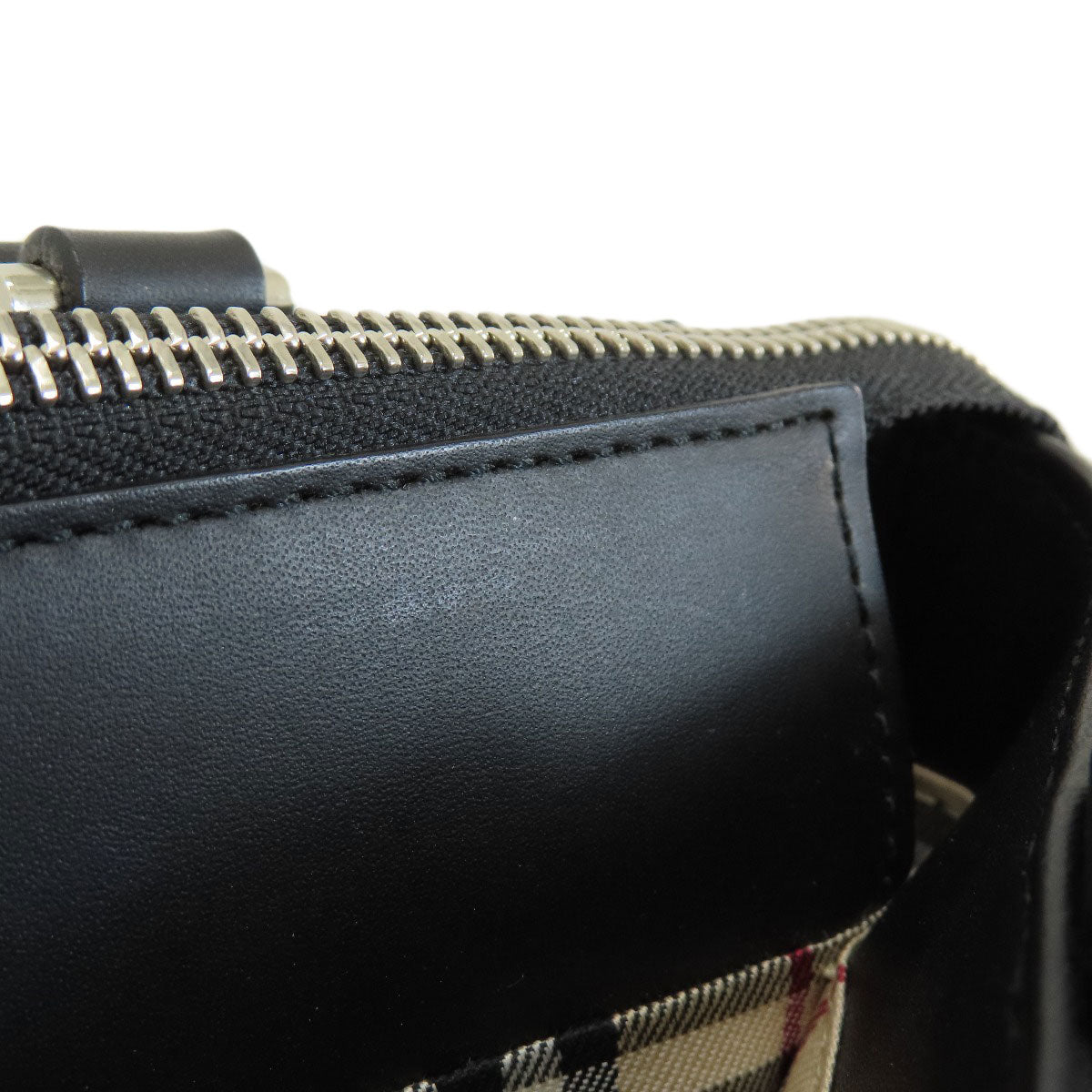BURBERRY バーバリー ロゴ金具 ハンドバッグ レザー レディース 中古