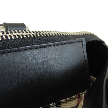 BURBERRY バーバリー ロゴ金具 ハンドバッグ レザー レディース 中古