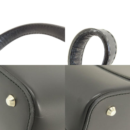 BURBERRY バーバリー ロゴ金具 ハンドバッグ レザー レディース 中古