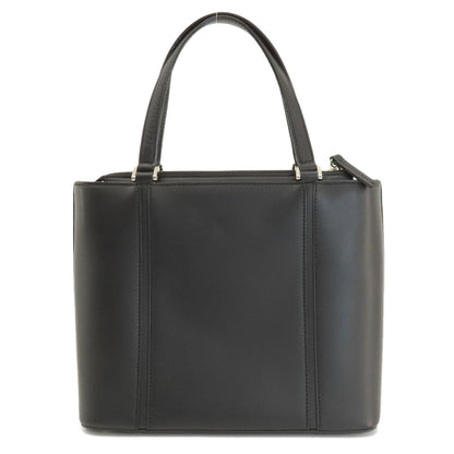BURBERRY バーバリー ロゴ金具 ハンドバッグ レザー レディース 中古