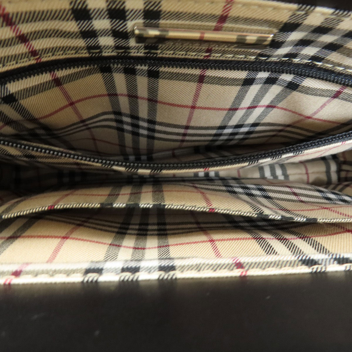 BURBERRY バーバリー ロゴ金具 ハンドバッグ レザー レディース 中古