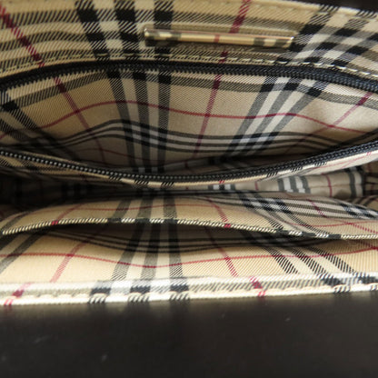 BURBERRY バーバリー ロゴ金具 ハンドバッグ レザー レディース 中古
