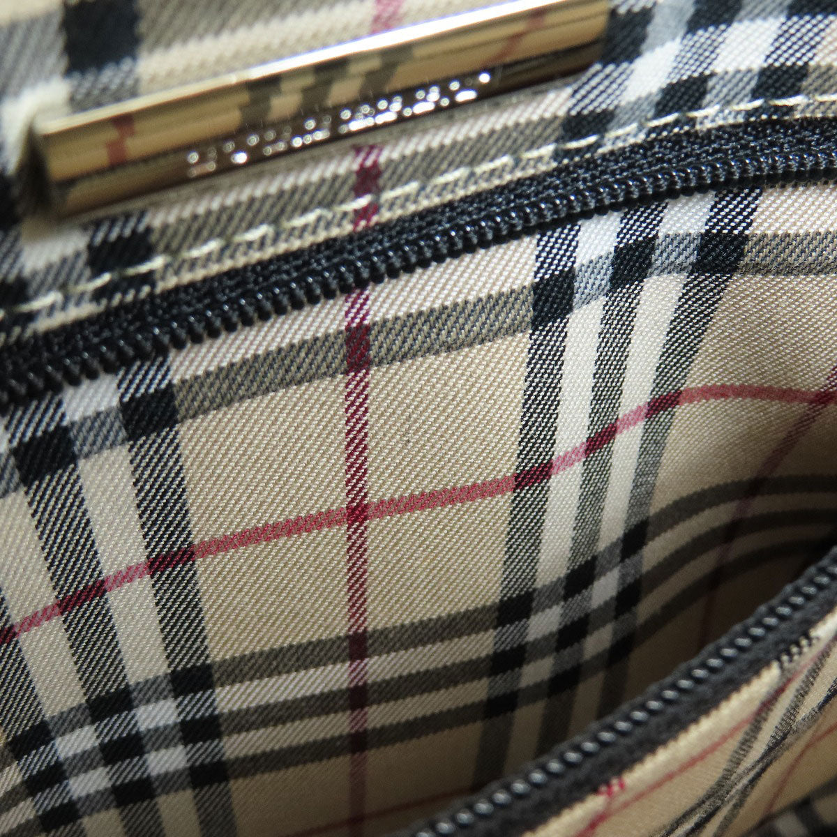 BURBERRY バーバリー ロゴ金具 ハンドバッグ レザー レディース 中古