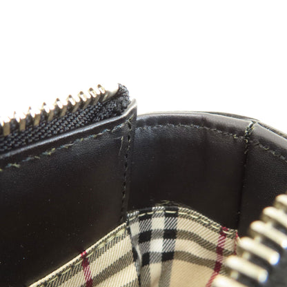 BURBERRY バーバリー ロゴ金具 ハンドバッグ レザー レディース 中古