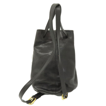 HIROFU ヒロフ ロゴ リュック・デイパック レザー レディース 中古