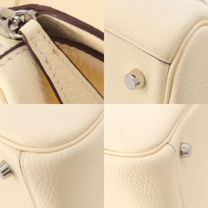 HERMES エルメス リンディ26 ホワイト シルバー金具 ハンドバッグ トリヨン レディース 中古