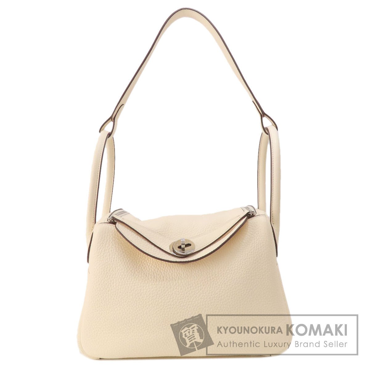 HERMES エルメス リンディ26 ホワイト シルバー金具 ハンドバッグ トリヨン レディース 中古