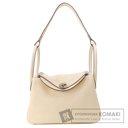 HERMES エルメス リンディ26 ホワイト シルバー金具 ハンドバッグ トリヨン レディース 中古