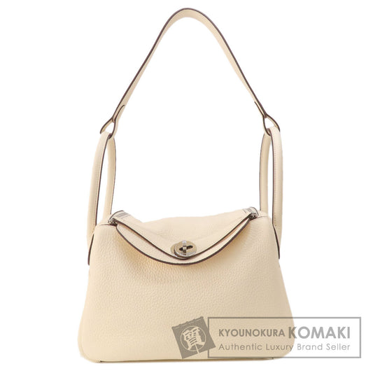 HERMES エルメス リンディ26 ホワイト シルバー金具 ハンドバッグ トリヨン レディース 中古