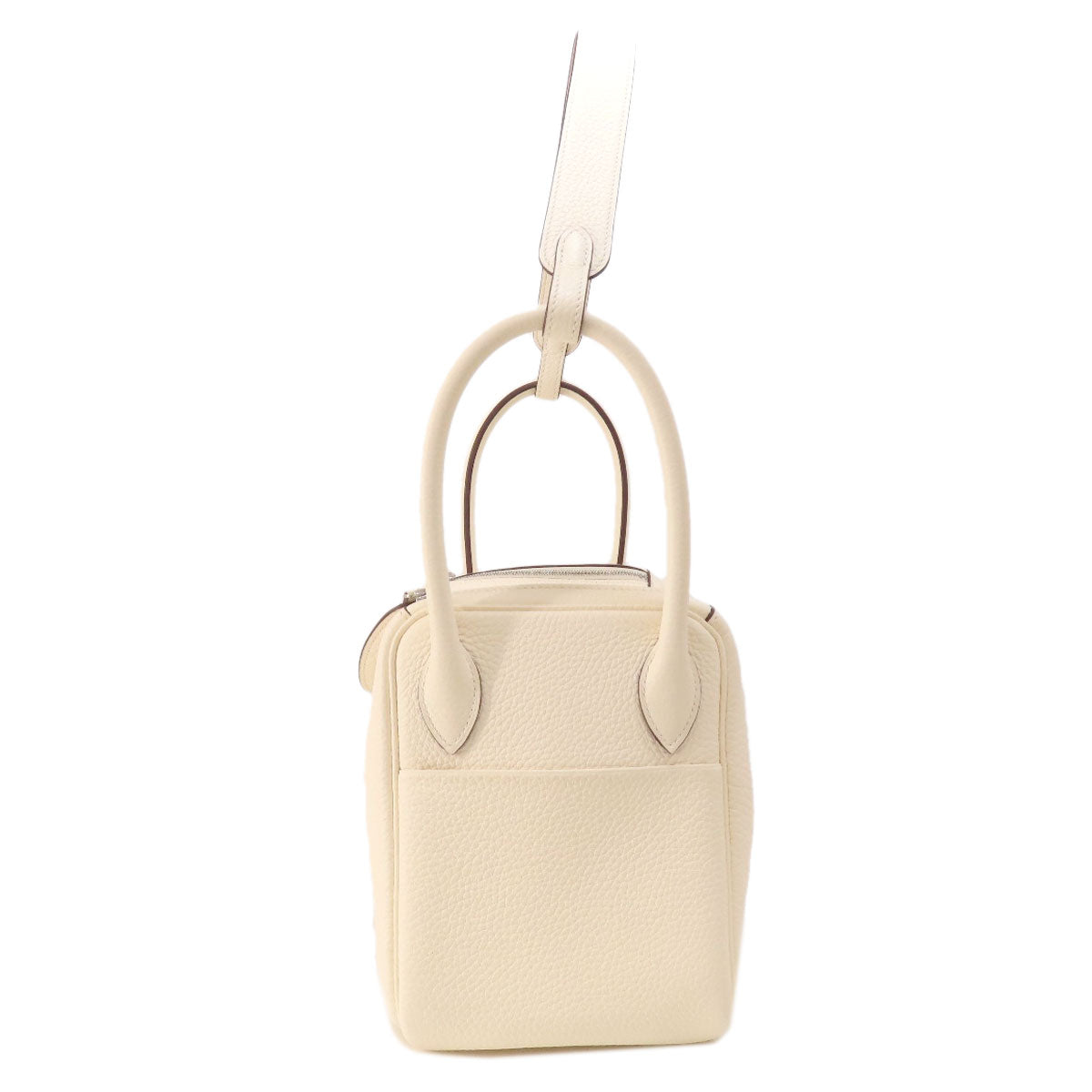 HERMES エルメス リンディ26 ホワイト シルバー金具 ハンドバッグ トリヨン レディース 中古