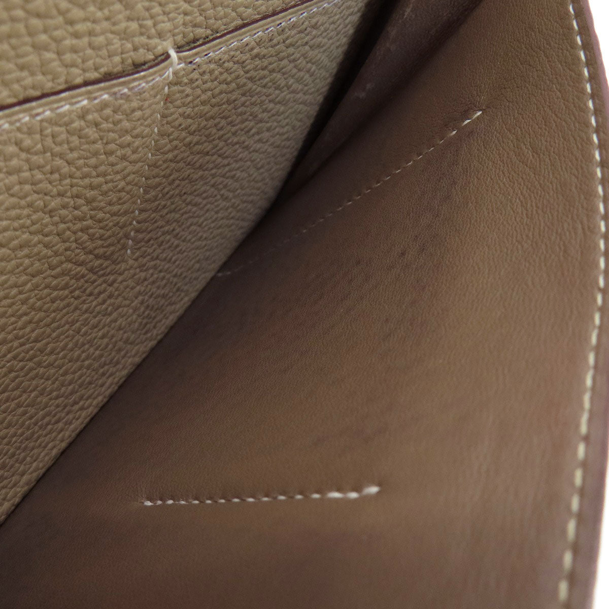 HERMES エルメス ドゴンデュオ GM エトープ ゴールド金具 長財布（小銭入れあり） トゴ レディース 中古
