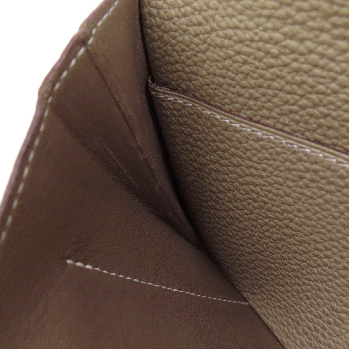 HERMES エルメス ドゴンデュオ GM エトープ ゴールド金具 長財布（小銭入れあり） トゴ レディース 中古