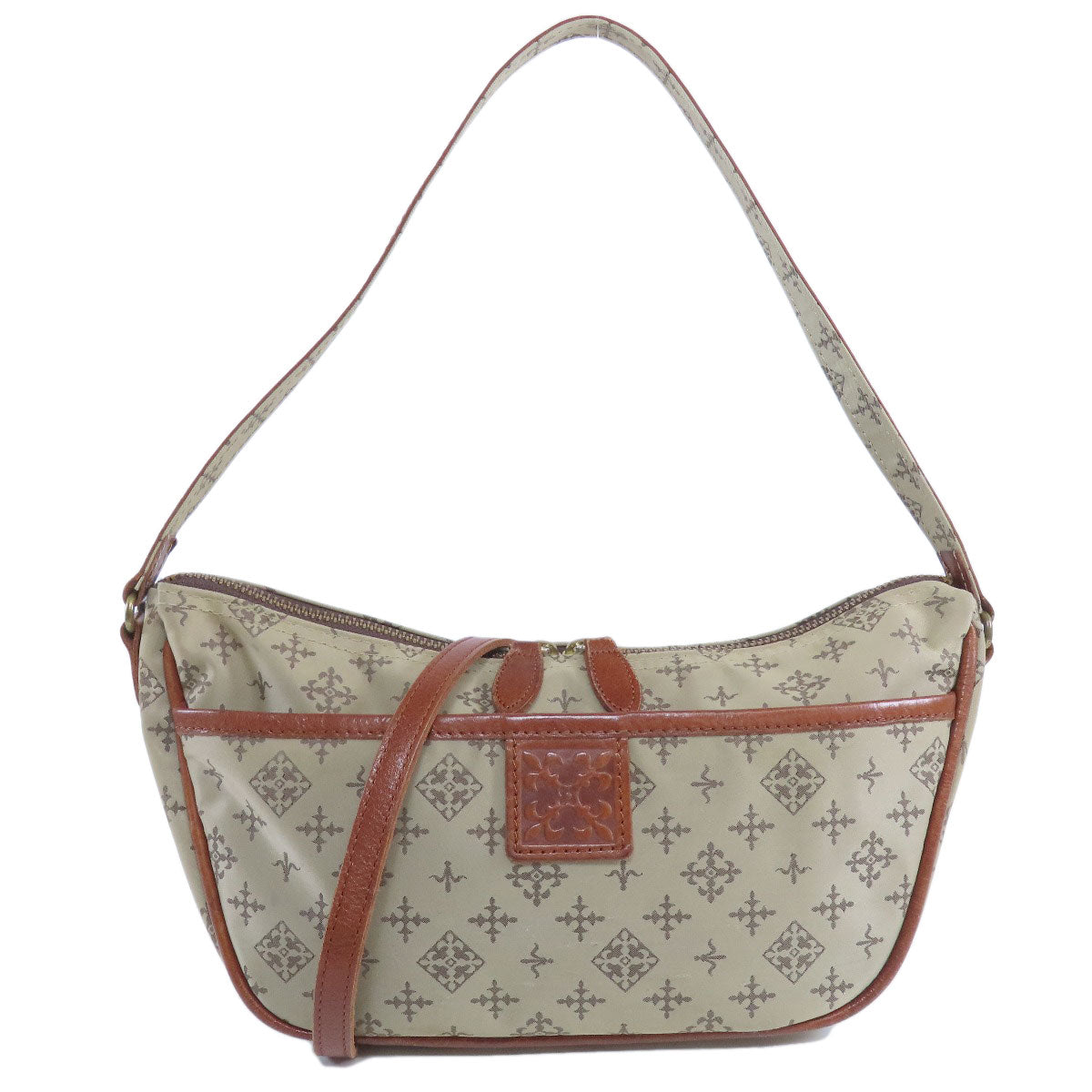 russet ラシット 百合紋章 2WAY ハンドバッグ ナイロン レディース 中古