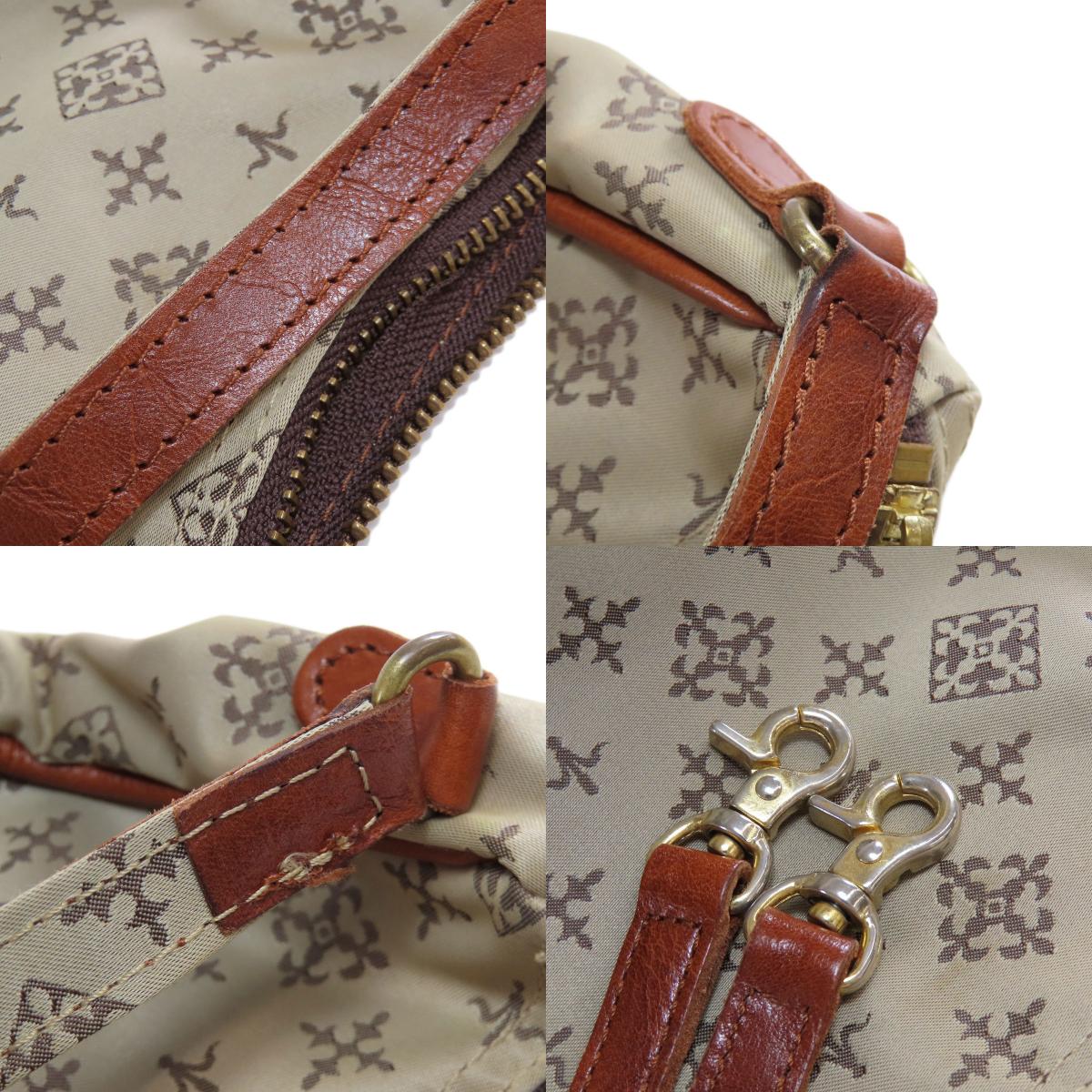 russet ラシット 百合紋章 2WAY ハンドバッグ ナイロン レディース 中古