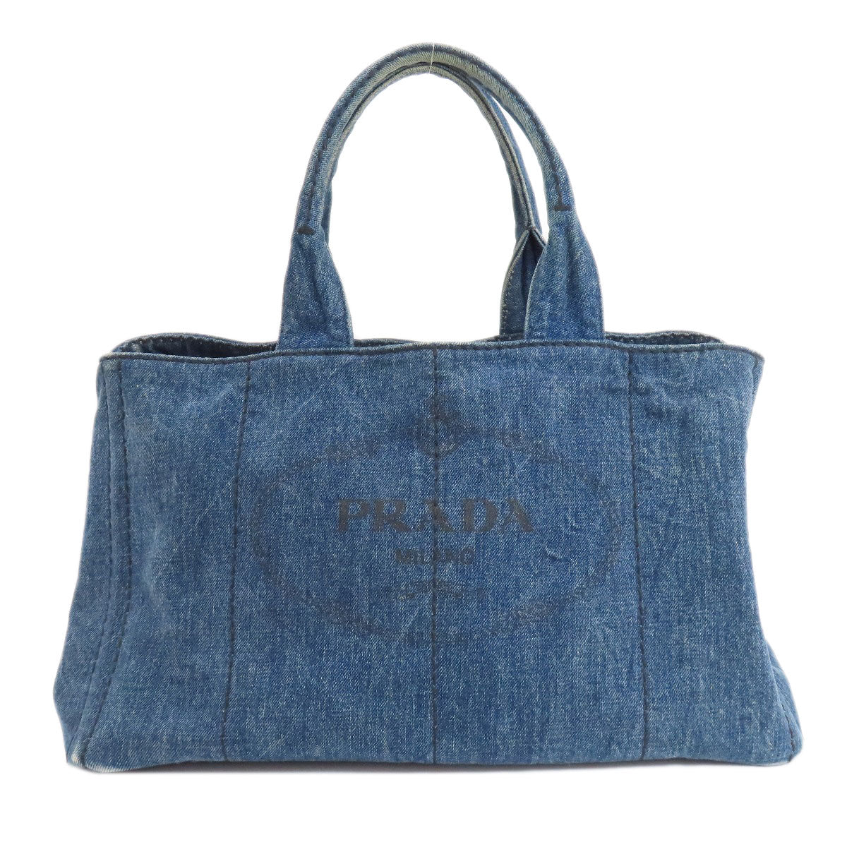 PRADA プラダ カナパ トートバッグ デニム レディース 中古