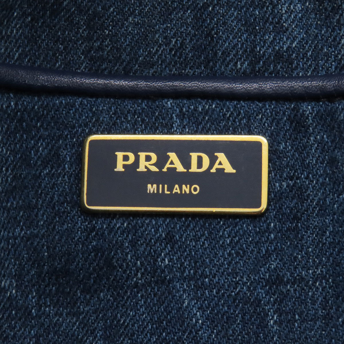 PRADA プラダ カナパ トートバッグ デニム レディース 中古