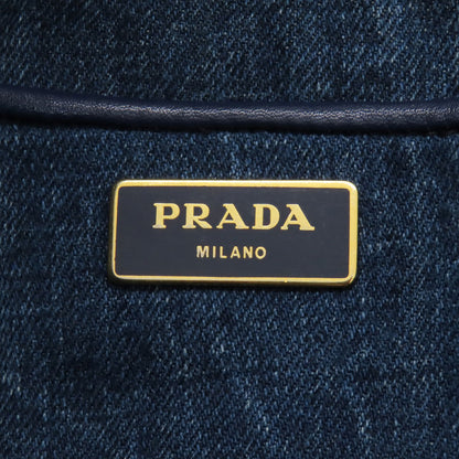 PRADA プラダ カナパ トートバッグ デニム レディース 中古