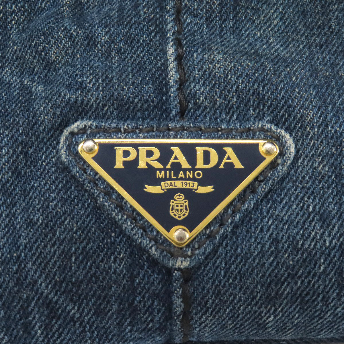 PRADA プラダ カナパ トートバッグ デニム レディース 中古