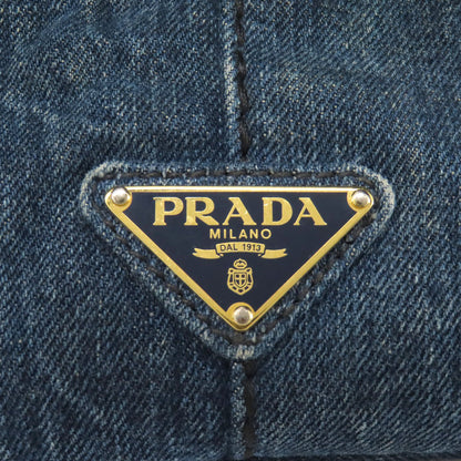 PRADA プラダ カナパ トートバッグ デニム レディース 中古