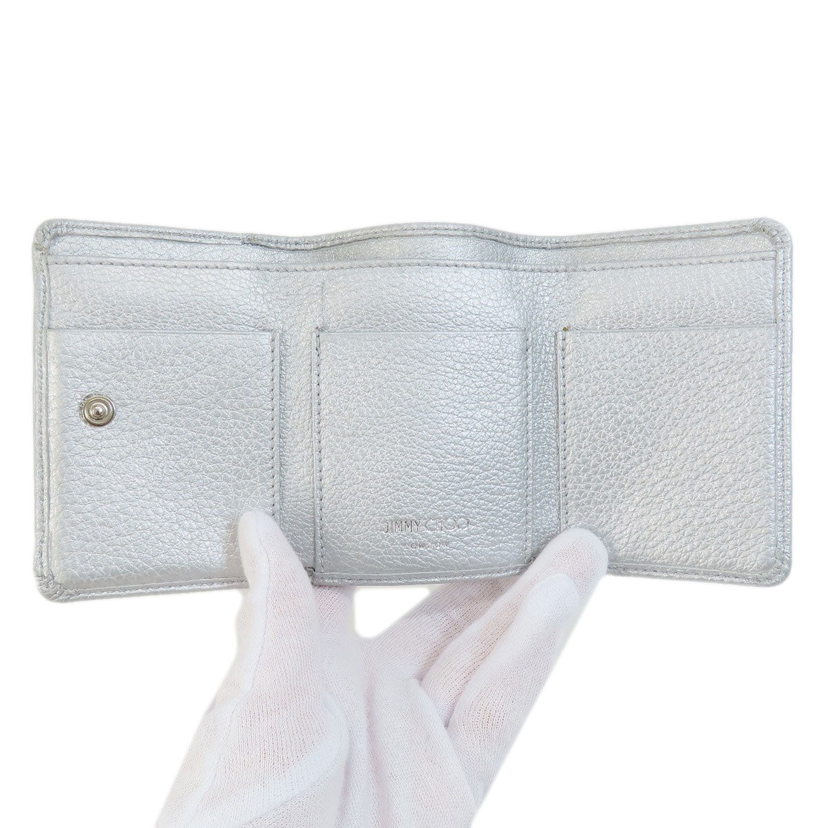 Jimmy Choo ジミーチュウ スターモチーフ 二つ折り財布（小銭入れあり） レザー レディース 中古