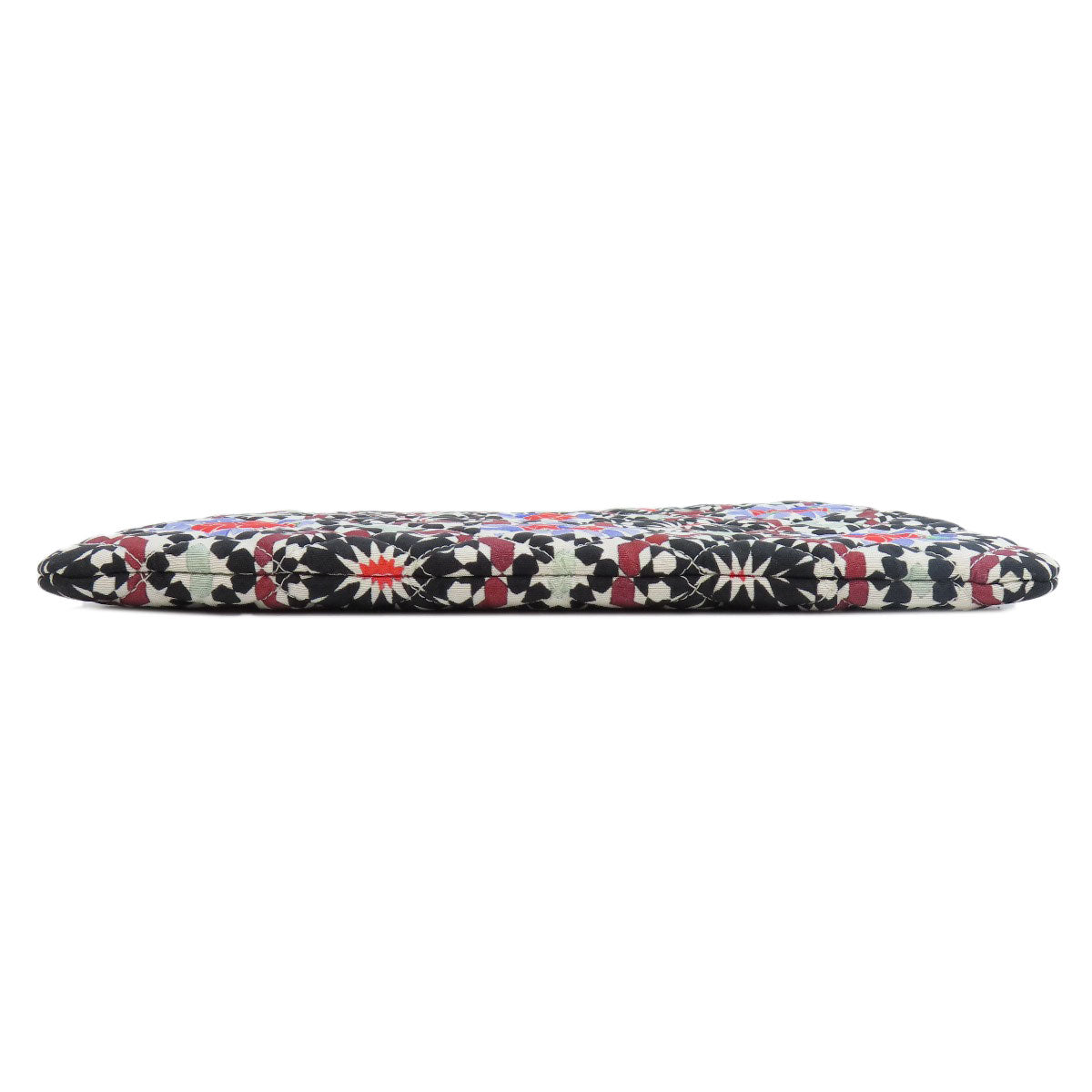 CHANEL シャネル A82074 ココマーク 花モチーフ シルバー金具 アクセサリーポーチ キャンバス レディース 中古