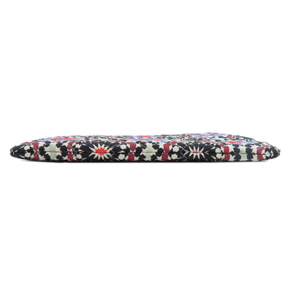 CHANEL シャネル A82074 ココマーク 花モチーフ シルバー金具 アクセサリーポーチ キャンバス レディース 中古