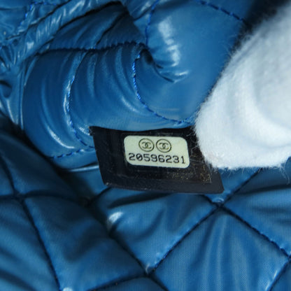CHANEL シャネル A82074 ココマーク 花モチーフ シルバー金具 アクセサリーポーチ キャンバス レディース 中古