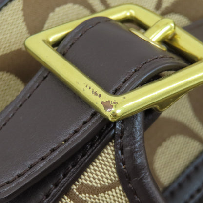 COACH コーチ F54339 シグネチャー ショルダーバッグ キャンバス レディース 中古