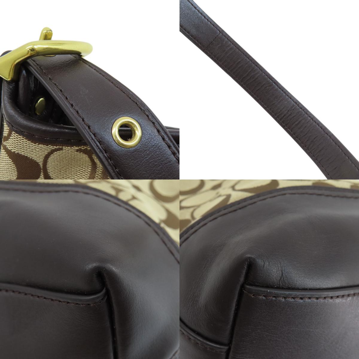 COACH コーチ F54339 シグネチャー ショルダーバッグ キャンバス レディース 中古