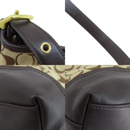 COACH コーチ F54339 シグネチャー ショルダーバッグ キャンバス レディース 中古