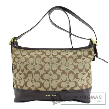 COACH コーチ F54339 シグネチャー ショルダーバッグ キャンバス レディース 中古