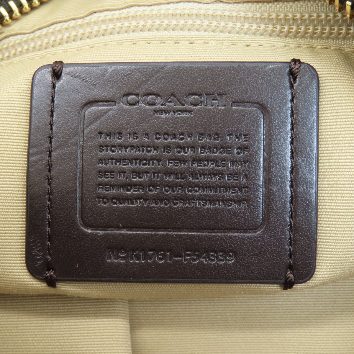 COACH コーチ F54339 シグネチャー ショルダーバッグ キャンバス レディース 中古