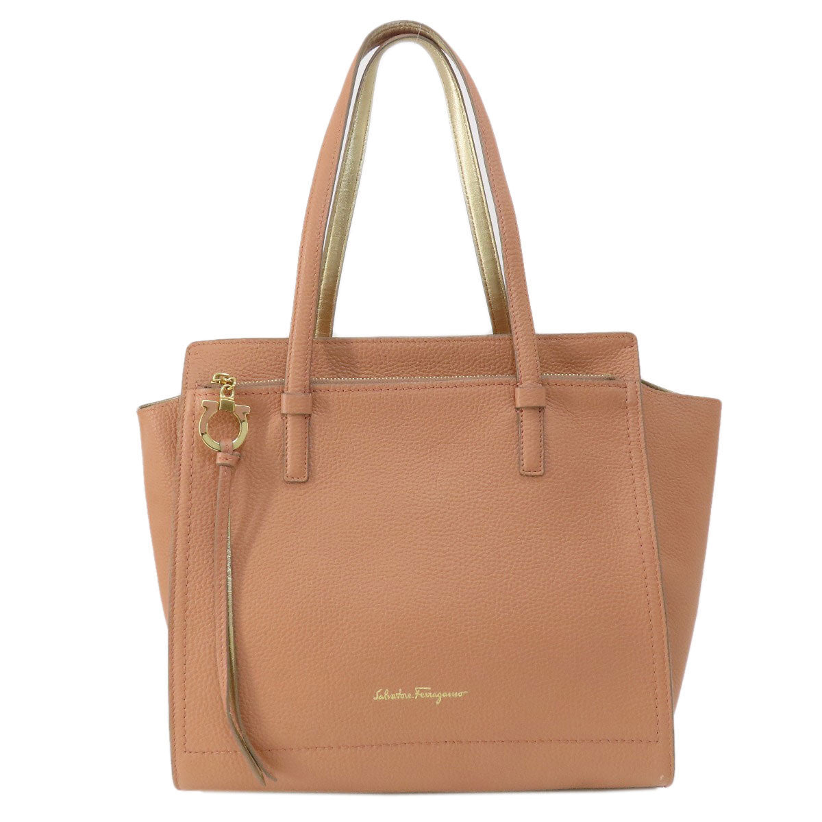 Salvatore Ferragamo サルヴァトーレフェラガモ ガンチーニ金具 トートバッグ レザー レディース 中古