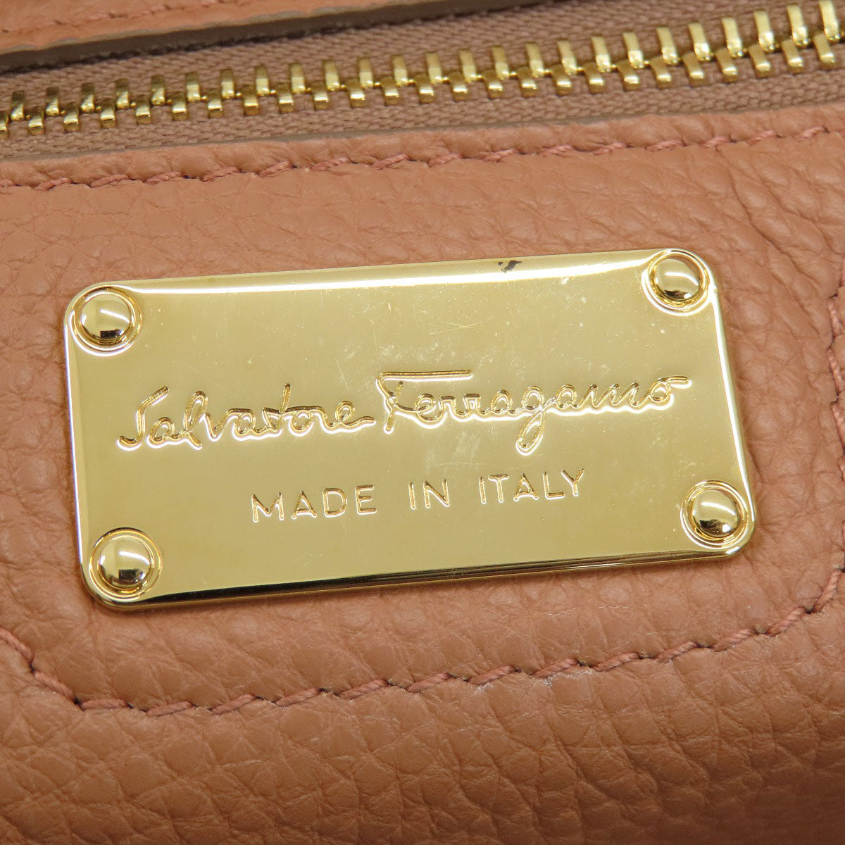 Salvatore Ferragamo サルヴァトーレフェラガモ ガンチーニ金具 トートバッグ レザー レディース 中古