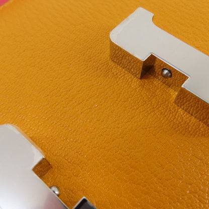 HERMES エルメス コンスタンス3 ミニ ムタード シルバー金具 ショルダーバッグ シェーブル レディース 中古