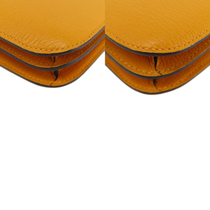 HERMES エルメス コンスタンス3 ミニ ムタード シルバー金具 ショルダーバッグ シェーブル レディース 中古