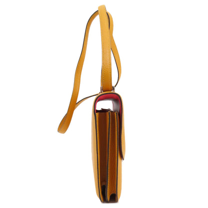 HERMES エルメス コンスタンス3 ミニ ムタード シルバー金具 ショルダーバッグ シェーブル レディース 中古