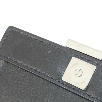 GIVENCHY ジバンシー ロゴ 二つ折り財布（小銭入れあり） レザー レディース 中古