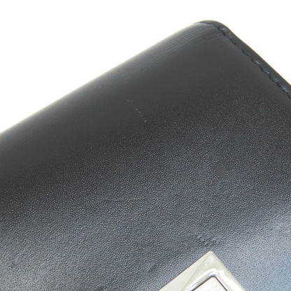 GIVENCHY ジバンシー ロゴ 二つ折り財布（小銭入れあり） レザー レディース 中古